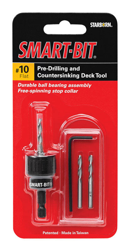 Starborn Smart-Bit Stainless Steel Hex Shank #10 Pre-Drilling & Countersinking Tool 1 L in.