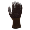 SHOWA ATLAS 370B Unisex Indoor/Outdoor Dipped Work Gloves Black/Gray XL 1 pair