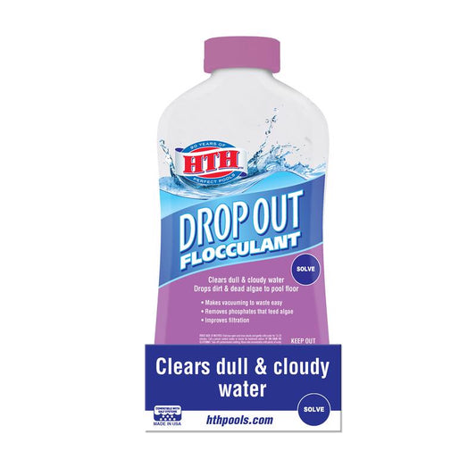 HTH Drop Out Liquid Pool Flocculant 32 oz - (Pack of 4)