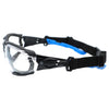 General Electric 05 Series Anti-Fog Impact-Resistant Safety Glasses Clear Lens Black/Blue Frame 1 pk