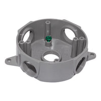 Sigma Electric New Work 16 cu in Round Die-Cast Metal Weatherproof Box Gray