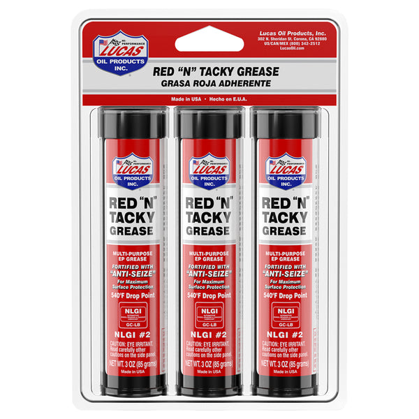 Lucas Oil Products Red "N" Tacky Multi-Purpose Grease Stick 3 oz - Deal of The Week