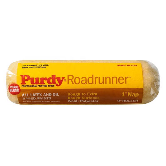 Purdy Roadrunner Polyester 9 in. W X 1 in. S Regular Paint Roller Cover 1 pk (Pack of 12)
