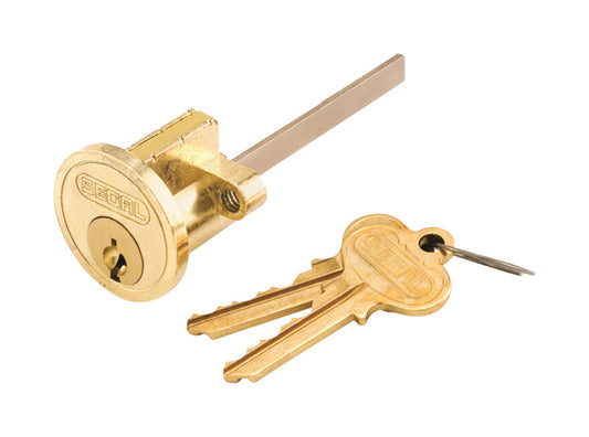 Prime Line Segal Brass-Plated Zinc Key Lock Cylinder Keyed Differently