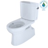TOTO® Vespin® II Two-Piece Elongated 1.28 GPF Universal Height Skirted Toilet with CEFIONTECT and Right-Hand Trip Lever, Cotton White - CST474CEFRG#01