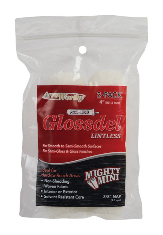 Arroworthy ProLine Glossdel Woven 4 in. W X 3/8 in. S Paint Roller Cover (Pack of 12)