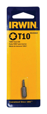 Irwin Torx T10 X 1 in. L Insert Bit S2 Tool Steel 1 pk