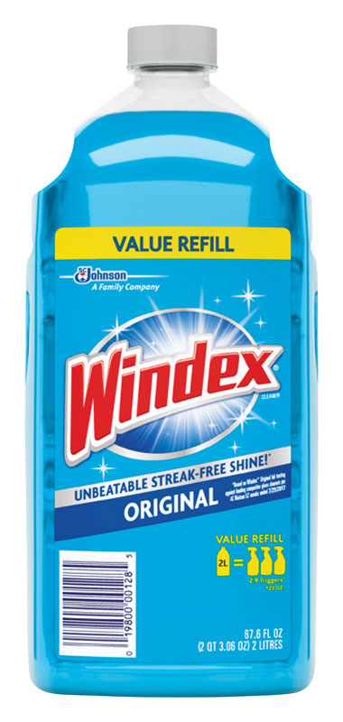 Windex Original No Scent Glass Cleaner Refill 67.6 oz. Liquid (Pack of 6)