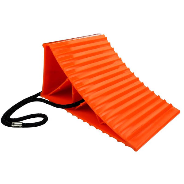 Calzo para rueda Seachoice naranja con cuerda, paquete de 1