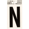 Hy-Ko 2 in. Reflective Black Vinyl Letter N Self-Adhesive 1 pc. (Pack of 10)