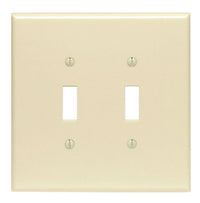 Leviton Ivory 2 gang Thermoset Plastic Toggle Wall Plate 1 pk