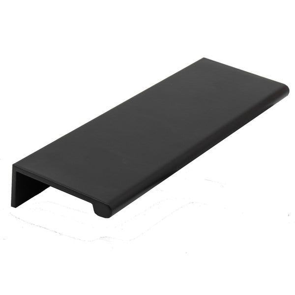 Tirador de borde para gabinete, 3 pulgadas, 5-1/4" de largo, negro mate, de Stone Harbor Hardware