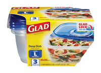 Glad 64 oz Clear Food Storage Container Set 3 pk - Deal of The Week