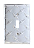 Amerelle Diamond Metallic 1 gang Stamped Aluminum Toggle Wall Plate 1 pk