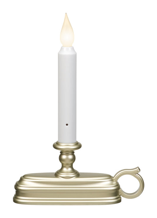 Xodus Innovations  None Scent Pewter  Contemporary Window LED Candle  Holiday Candles  10.04 in. H