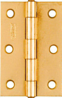 National Hardware 3 in. L Brass Narrow Hinge 2 pk