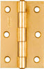 National Hardware 3 in. L Brass Narrow Hinge 2 pk