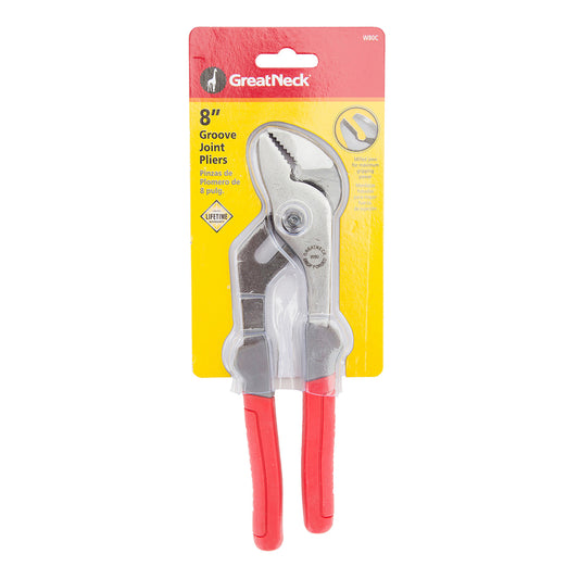 Great Neck 8 in. Drop Forged Steel Groove Joint Pliers