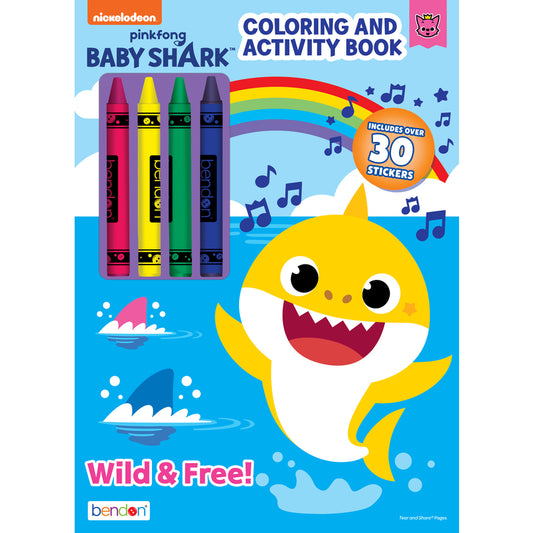 Bendon Baby Shark Activity and Coloring Book Multicolored 5 pc (Pack of 12)