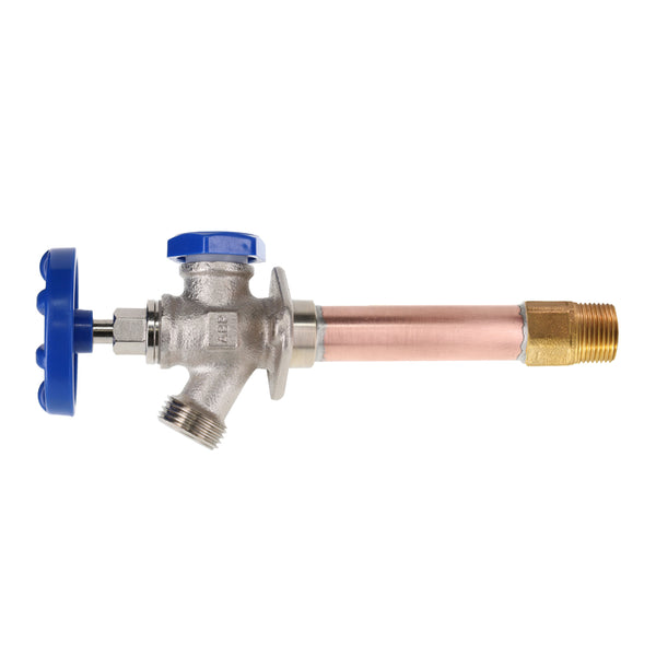 Hidrante de pared a prueba de congelamiento de latón/cobre con punta de flecha de 3/4 pulg. MPT x 1/2 pulg. FPT