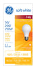 GE 50/200/250 watts A21 Three Way Bulb A-Line Incandescent Bulb E26 (Medium) Soft White 1 pk