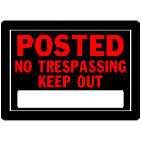 Hillman English Black No Trespassing Sign 10 in. H X 14 in. W (Pack of 6)