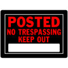 Hillman English Black No Trespassing Sign 10 in. H X 14 in. W (Pack of 6)