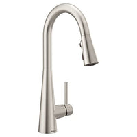 Spot resist stainless one-handle high arc pulldown kitchen faucet
