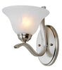 Bel Air Lighting Hollyslope 1-Light Brushed Nickel Silver Wall Sconce