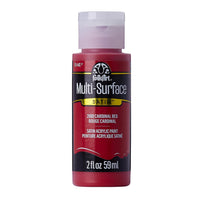 Plaid FolkArt Satin Cardinal Red Hobby Paint 2 oz. (Pack of 3)