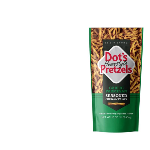 Pretzels de parmesano y ajo de Dot's, bolsa de 16 oz (paquete de 10)