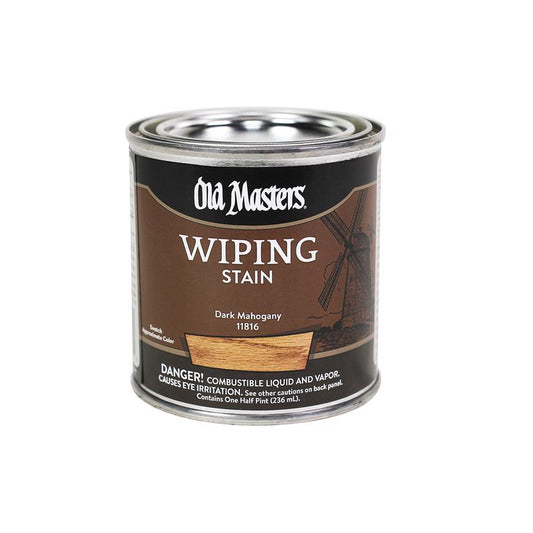 Old Masters Semi-Transparent Dark Mahogany Oil-Based Wiping Stain 0.5 pt. (Pack of 6)