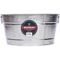 Behrens Silver Steel Round Tub 9 gal. Capacity, 19 W x 19 D x 9 H in. for Vegetables - Open Box