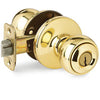 Kwikset Polo Polished Brass Entry Knobs 1-3/4 in.