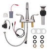 Homewerks Brushed Nickel Motion Sensing Modern Centerset Bathroom Sink Faucet 4 in.