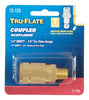 Tru-Flate Brass Quick Change Coupler 1/4 in. Male 1 pc