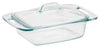 Pyrex Non-porous Glass Covered Casserole 2 qt. Clear (Pack of 2)