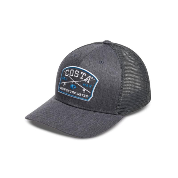 Gorra de camionero Costa Spinners, negra jaspeada, L/XL