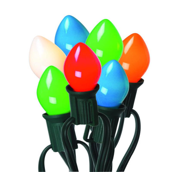 Luces navideñas incandescentes C7 multicolor de 25 unidades, 7,6 m - Oferta de la semana