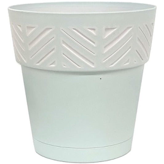 Deroma 7.49 in. H X 8 in. D Resin Mosaic Planter Mint (Pack of 12)