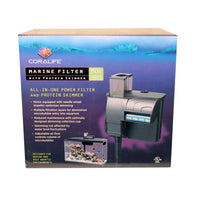 Coralife Marine Filter with Protein Skimmer 50 GPH All-In-One Aquarium Filter for Saltwater Tanks up to 30 Gallons