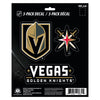 NHL - Vegas Golden Knights 3 Piece Decal Sticker Set