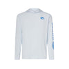 Costa L Long Sleeve Men's Hooded Arctic Blue Technical Hood Tee Shirt