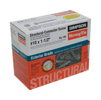 Simpson Strong-Tie Strong-Drive No. 10 Sizes X 1-1/2 in. L Star Hex Head Serrated Structural Screws - Deal of The Week