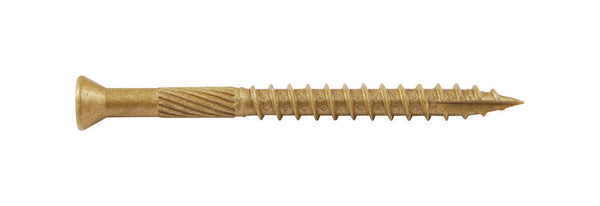 Tornillos para madera profundos de bronce con forma de estrella de Screw Products, n.º 9 x 2 pulg., paquete de 137