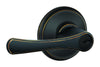 Schlage Avila Aged Bronze Entry Lever 1-3/4 in.