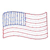 Celebrations Patriotic Flag Silhouette Window Decor Metal 1 pk (Pack of 8)