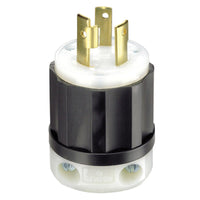 Leviton Industrial Thermoplastic Curved Blade/Ground Locking Plug L6-30P 16-8 AWG 2 Pole 3 Wire