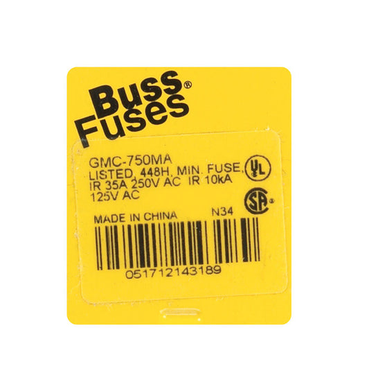 Bussmann 750 amps Time Delay Fuse 5 pk