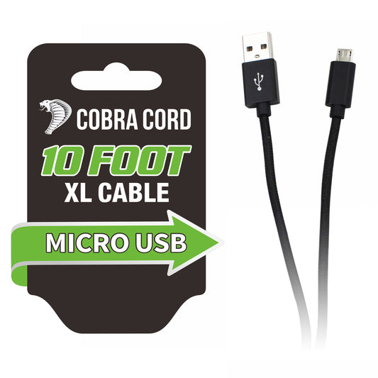 Diamond Visions Inc Cobra Cord Micro USB Cell Phone Cord Nylon 1 pk (Pack of 12)